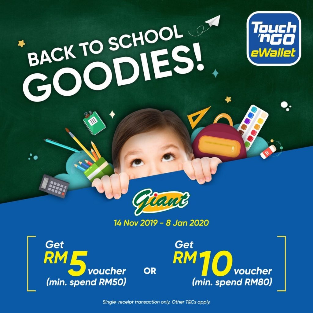 Giant Back To School Promotion Touch 'n Go eWallet March 2024