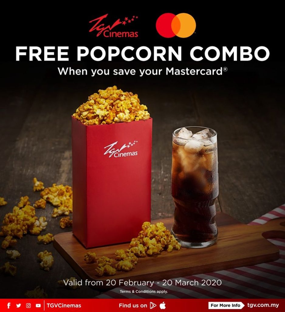 Tgv Cinema Get Your Free Popcorn Combo With Mastercard Mypromo My