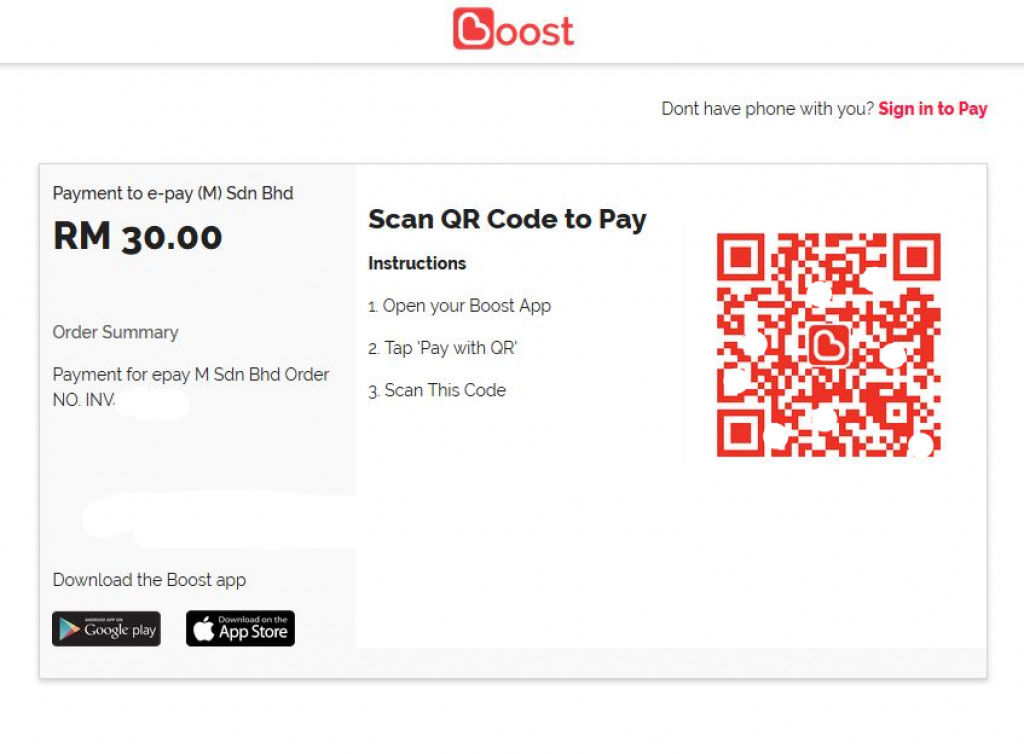 e pay boost scan