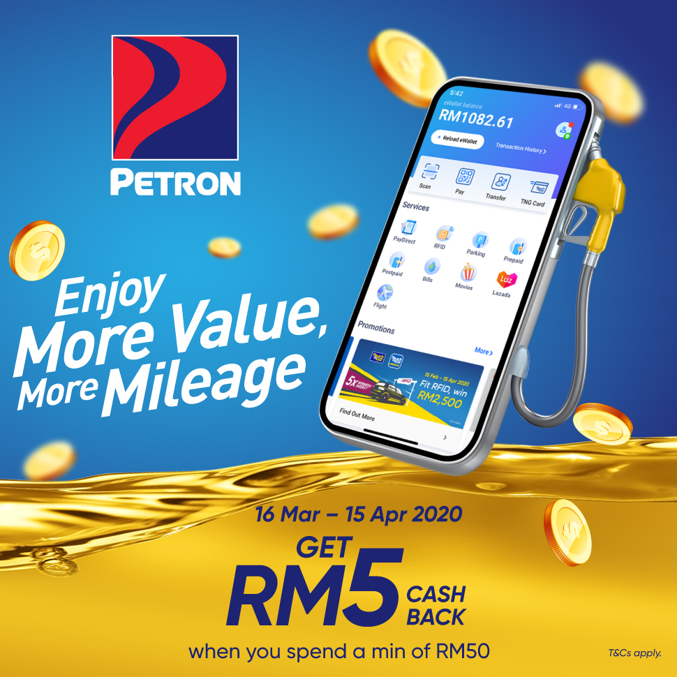 Touch 'n Go eWallet Promotion: Petron RM5 Cashback ...