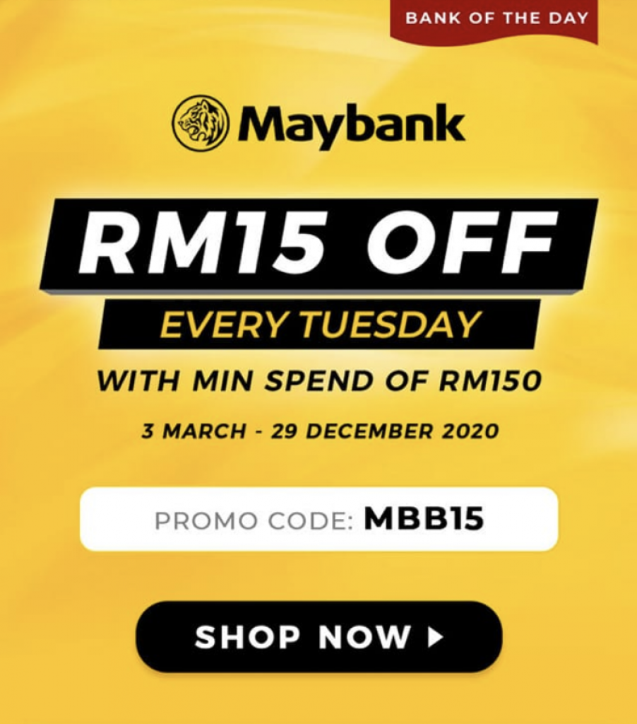 Shopee x Maybank Online Promotion: Get RM15 OFF every ...