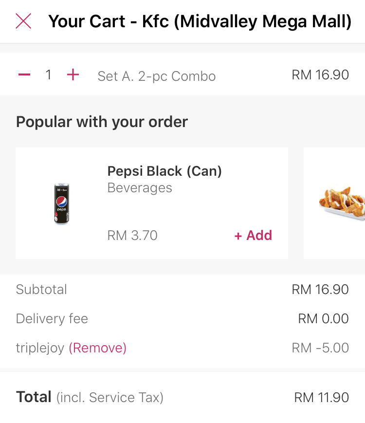 Foodpanda: Get KFC Snack Plate For Only RM11.90, Delivered Free to You ...