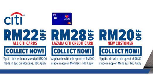 Lazada X Citibank Card Voucher Up To Rm28 Off On Every Monday Mypromo My