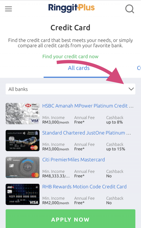 Credit Card Online Application Through RinggitPlus.com | December 2024 ...