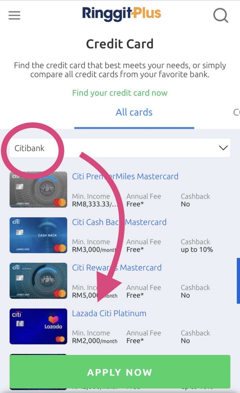 Credit Card Online Application Through RinggitPlus.com - mypromo.my