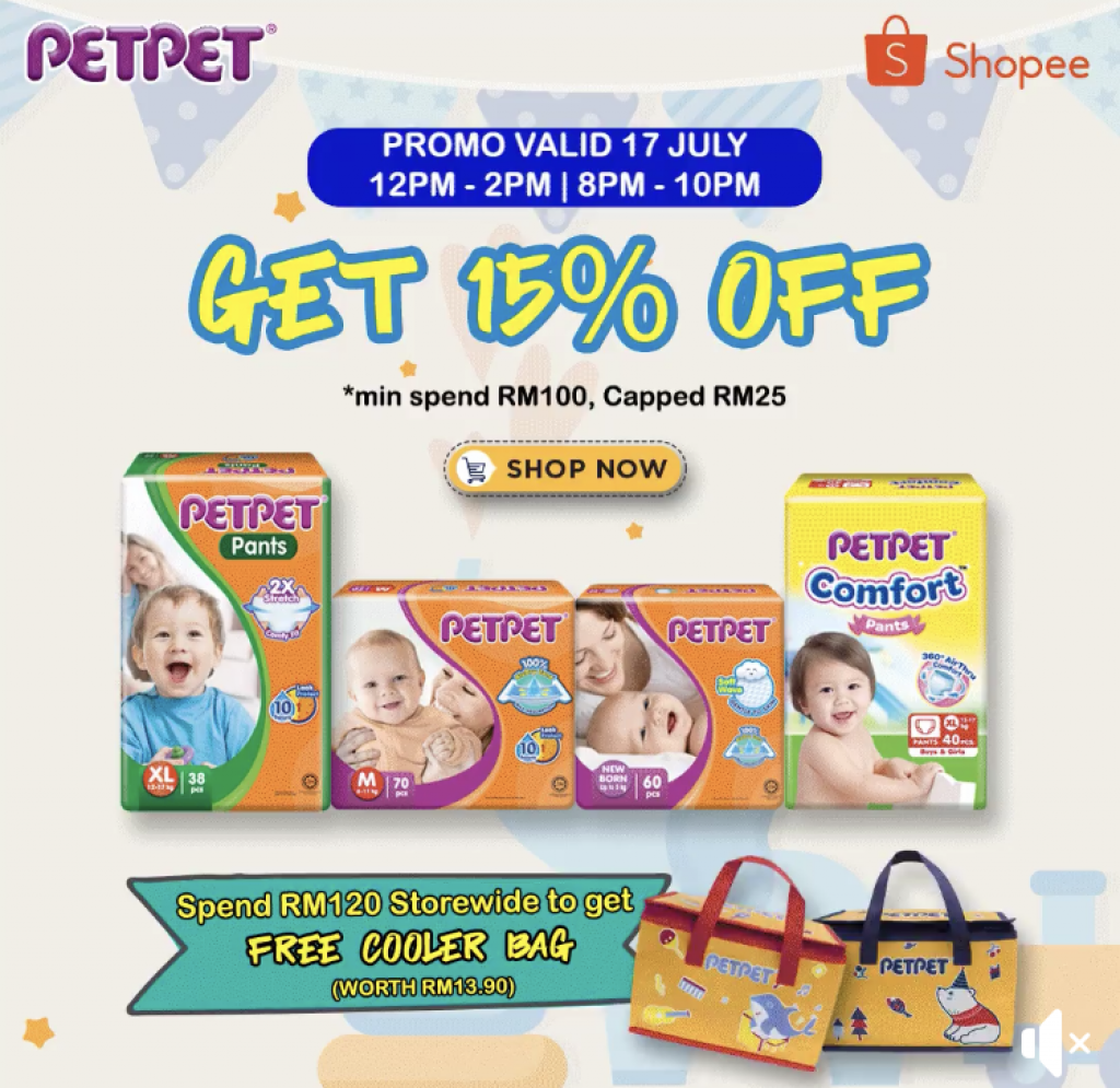 Shopee x PetPet: 1 Day; 2 Sessions Special | September 2021 mypromo.my