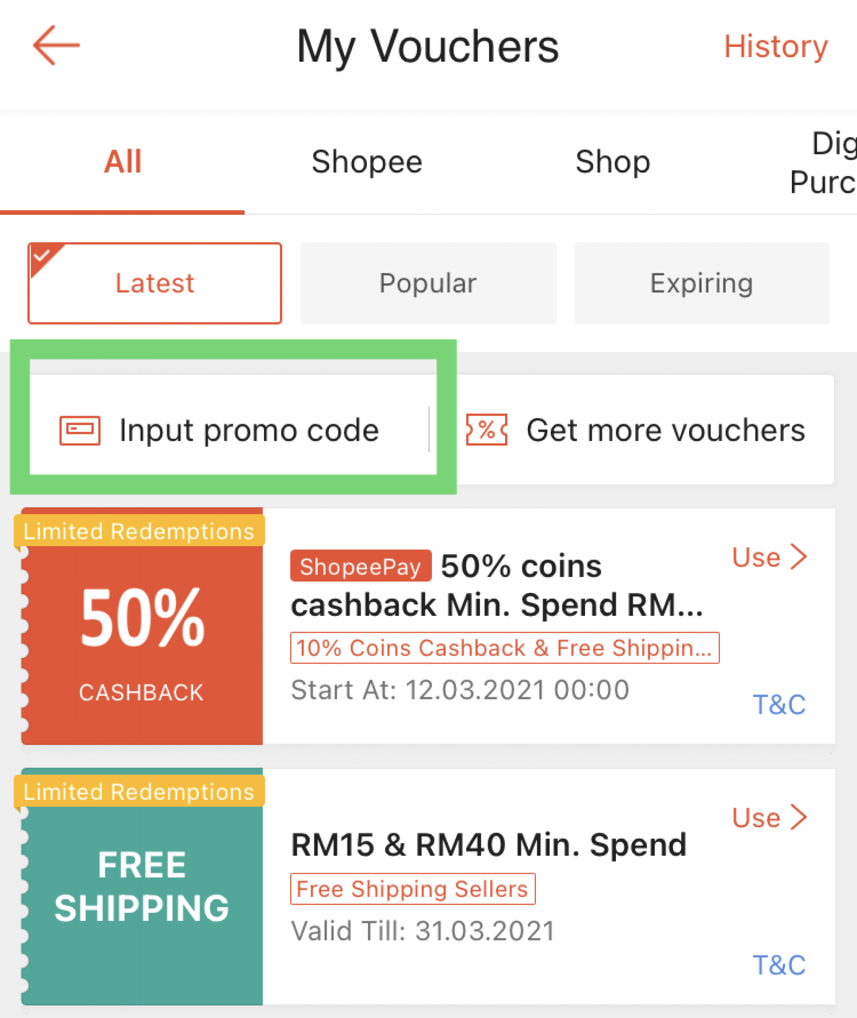 How to Save Voucher Code on Shopee | July 2022 mypromo.my