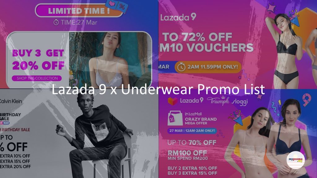 Lazada 9 x Underwear Promo List