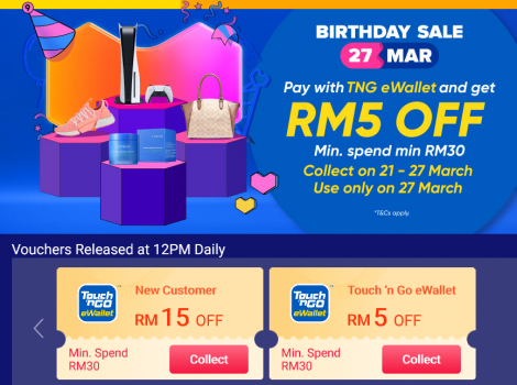 LAZADA Birthday Sale: Get RM15 Off with Touch ‘n Go eWallet | November ...