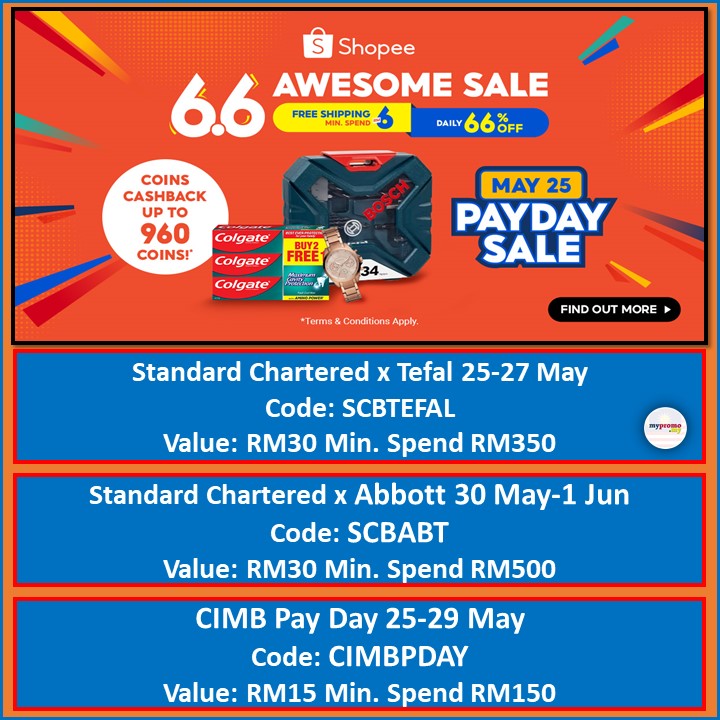 Shopee 6.6 Awesome Sale Vouchers and Promo Code January 2024 mypromo.my