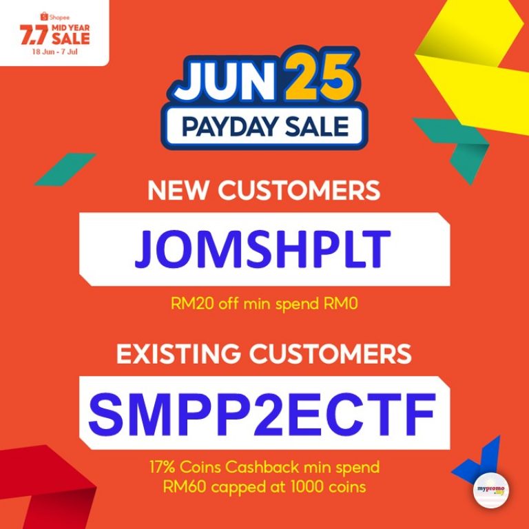Shopee 7.7 Mid Year Sale 2021 - Payday Sale | March 2024 mypromo.my