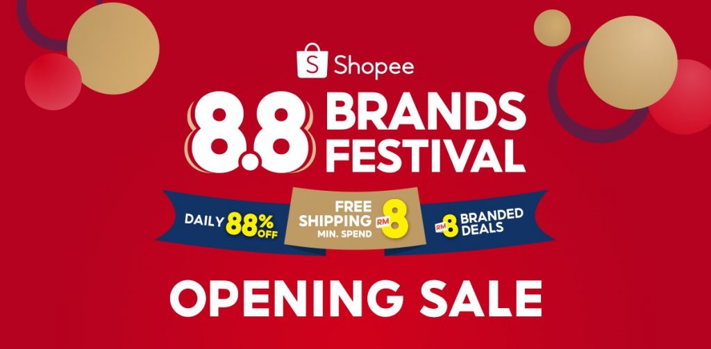 Shopee 8.8 Brands Festival Sale