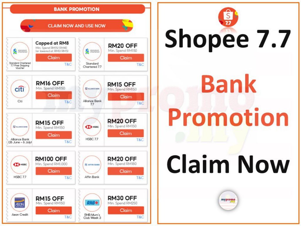 Shopee 7.7 Bank Vouchers