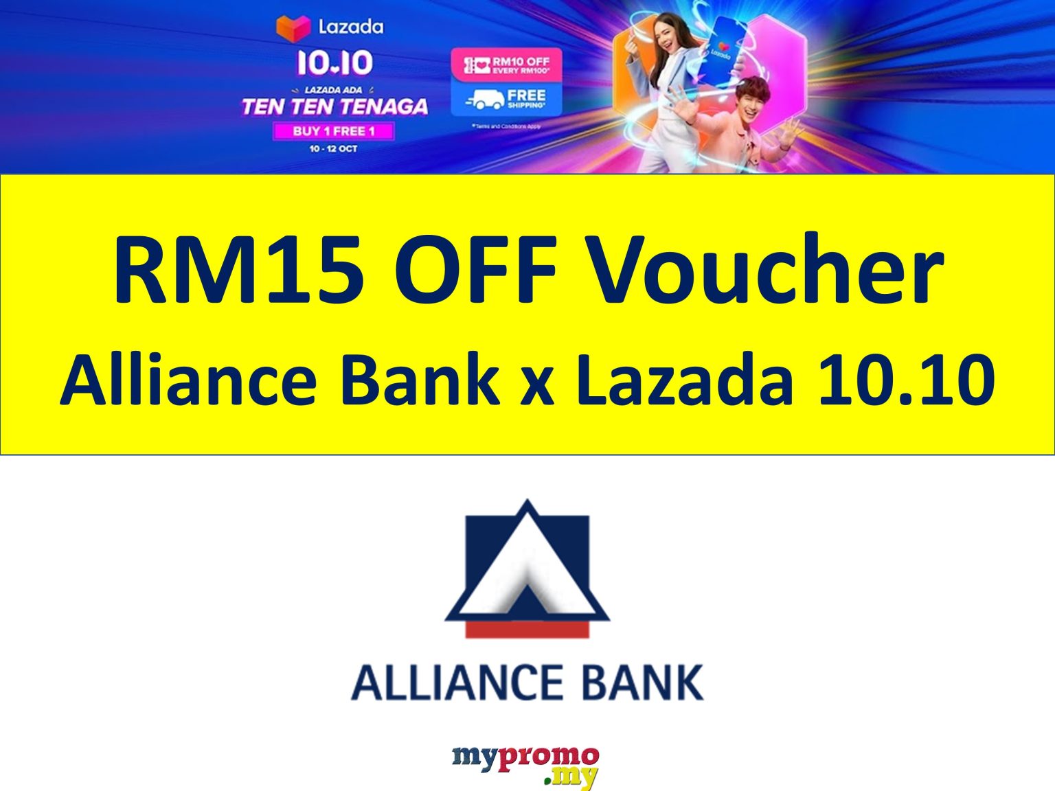 Lazada 10.10 x Alliance Bank Voucher mypromo.my