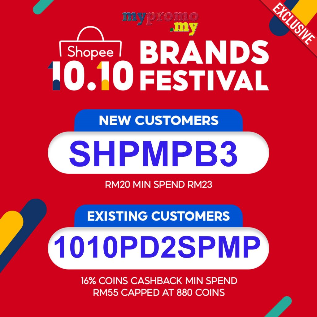 Shopee 10.10 - 100% Coins Cashback at 8pm - mypromo.my