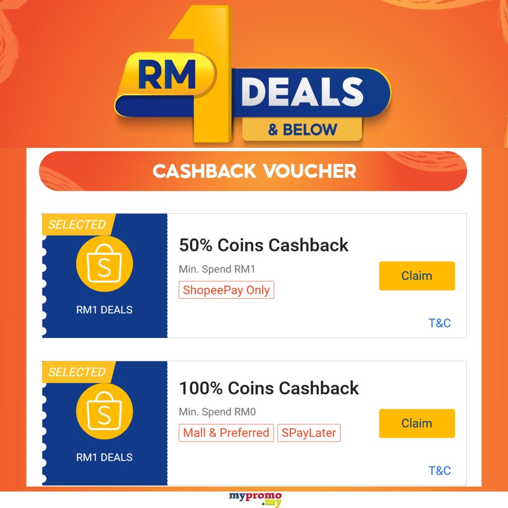 Shopee RM1 Deals and Below