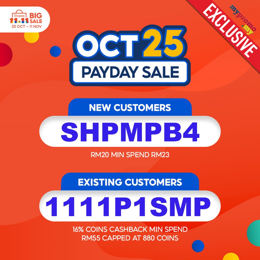 Shopee 11.11 Sale x mypromo.my Exclusive Vouchers