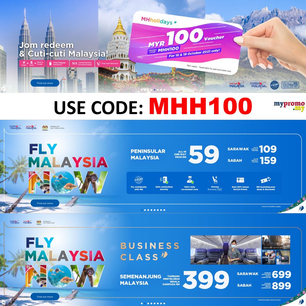 Malaysia Airlines Redeem limited MHholidays RM100 vouchers  mypromo.my