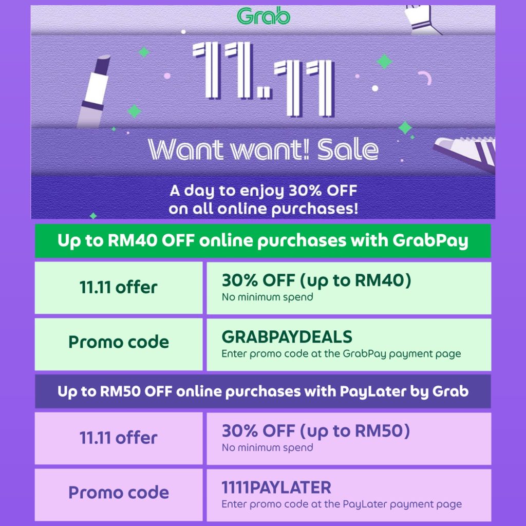 GrabPay 11.11 - Promo Code GRABPAYDEALS