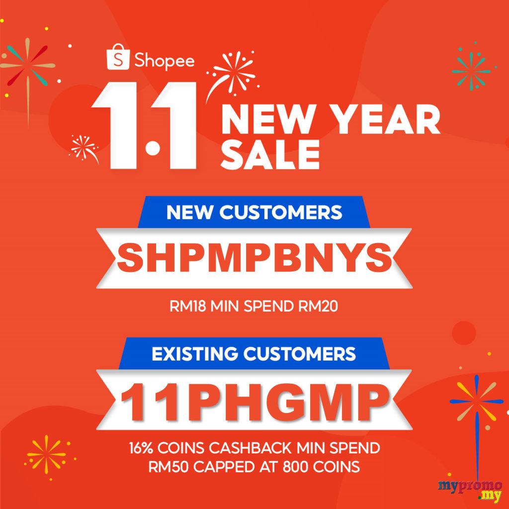  1.1 Shopee New Year Sale | Promo Codes
