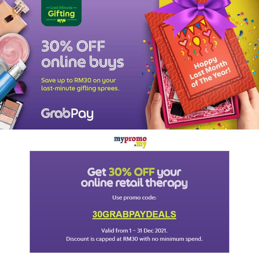 GrabPay December 2021 – Promo Code 30GRABPAYDEALS