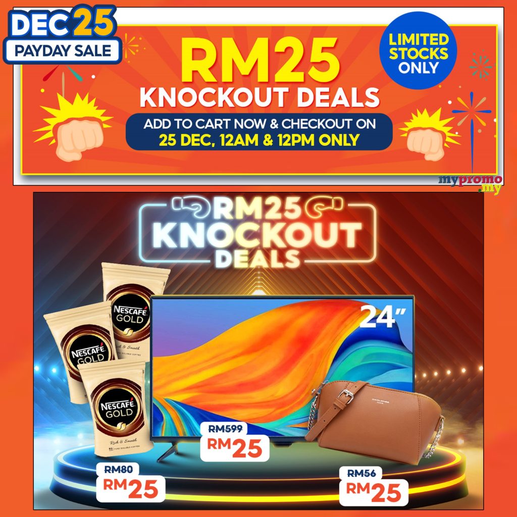 Shopee 1.1 Payday Sale RM25 Knockout Deals