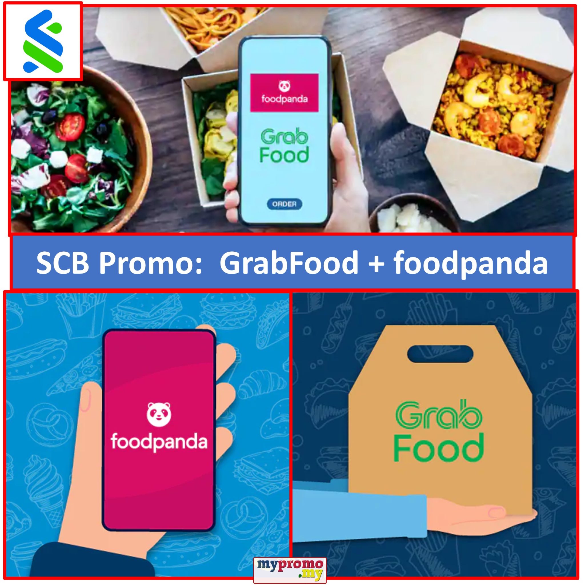SCB Promo GrabFood + foodpanda January 2024 mypromo.my
