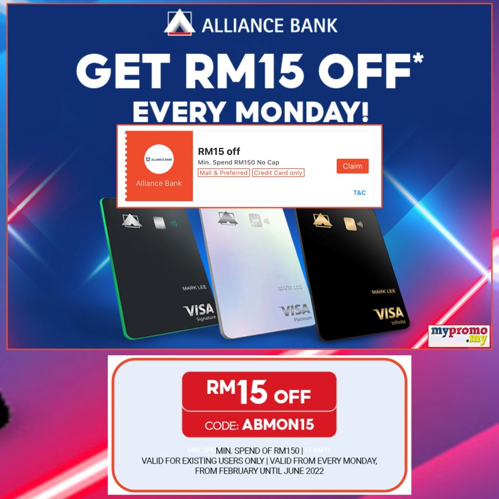 Shopee x Alliance Bank: Get RM15 Off on Mondays