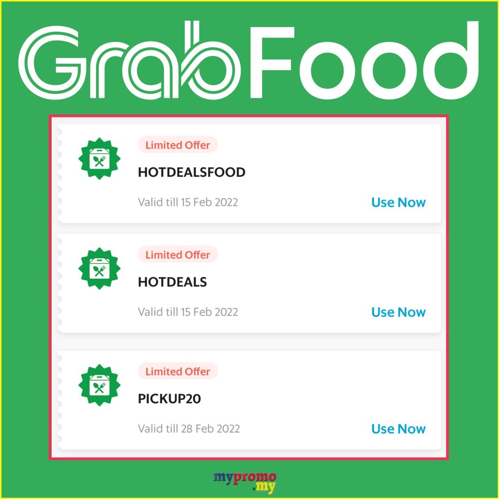Grabfood: List of Promo/Voucher Codes for February 2022