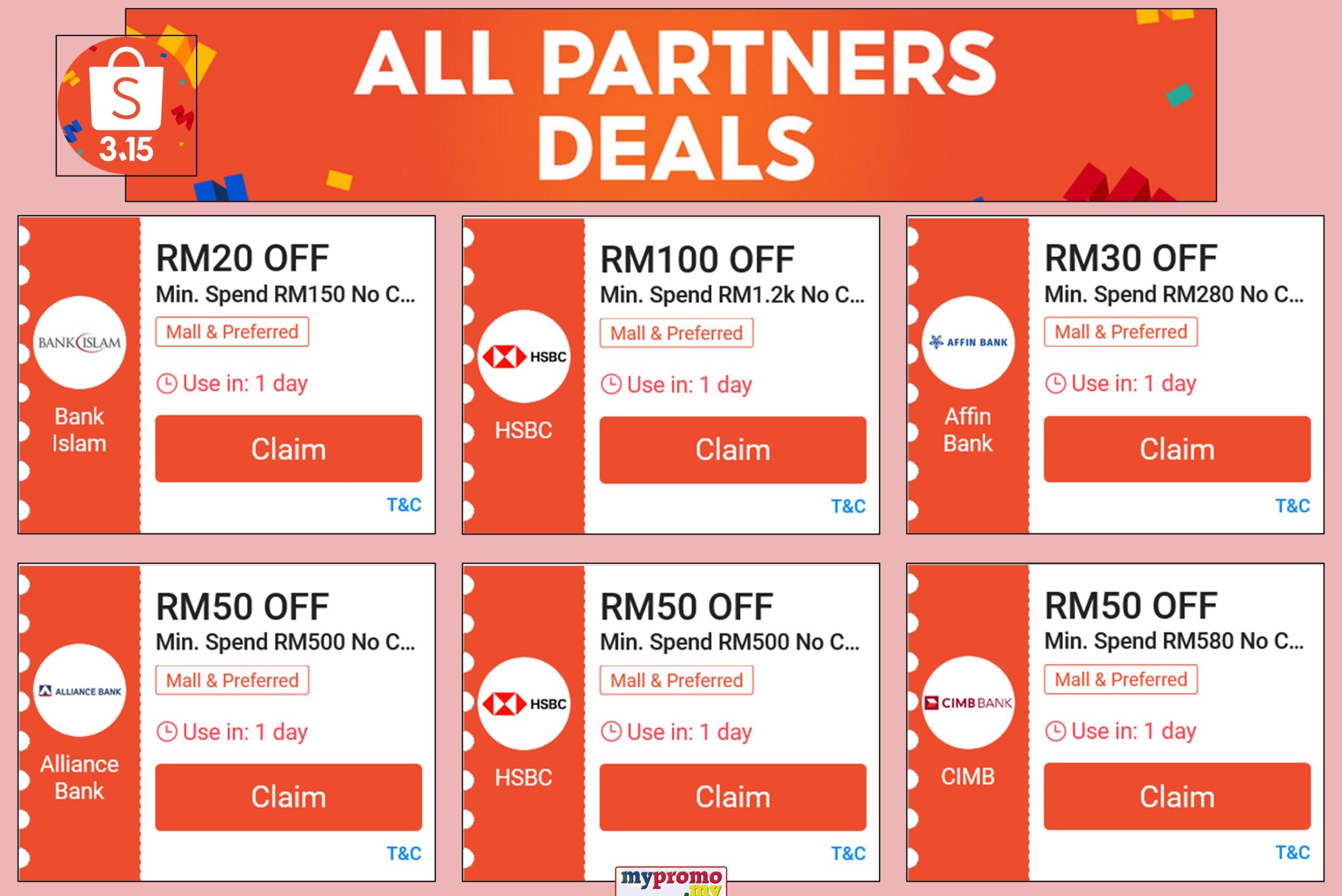 Shopee 3.15 Sale X Bank Codes | October 2024 Mypromo.my