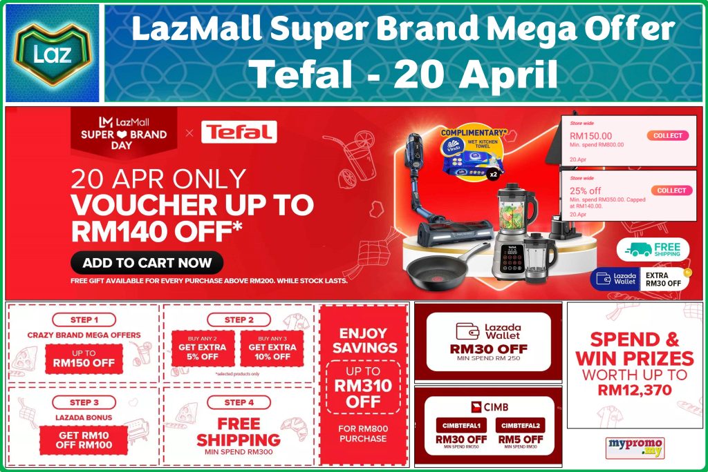 LazMall Super Brand Mega Offer x Tefal 