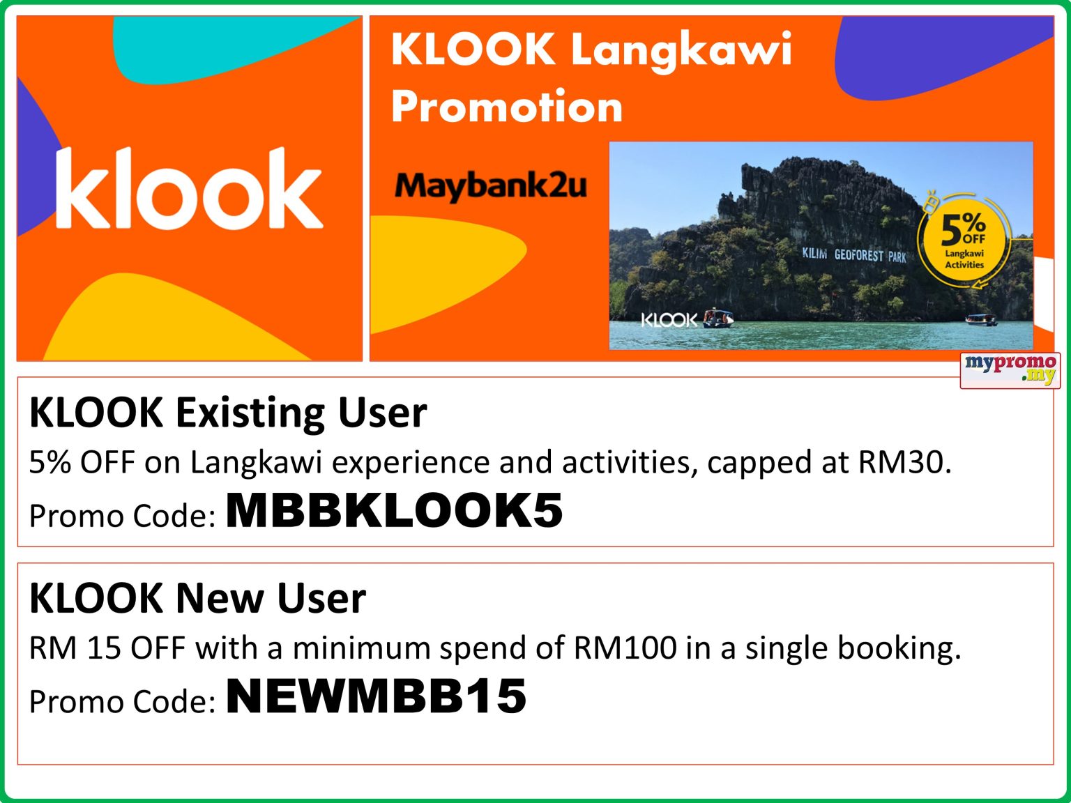 Maybank x KLOOK Langkawi Promotion November 2024 mypromo.my