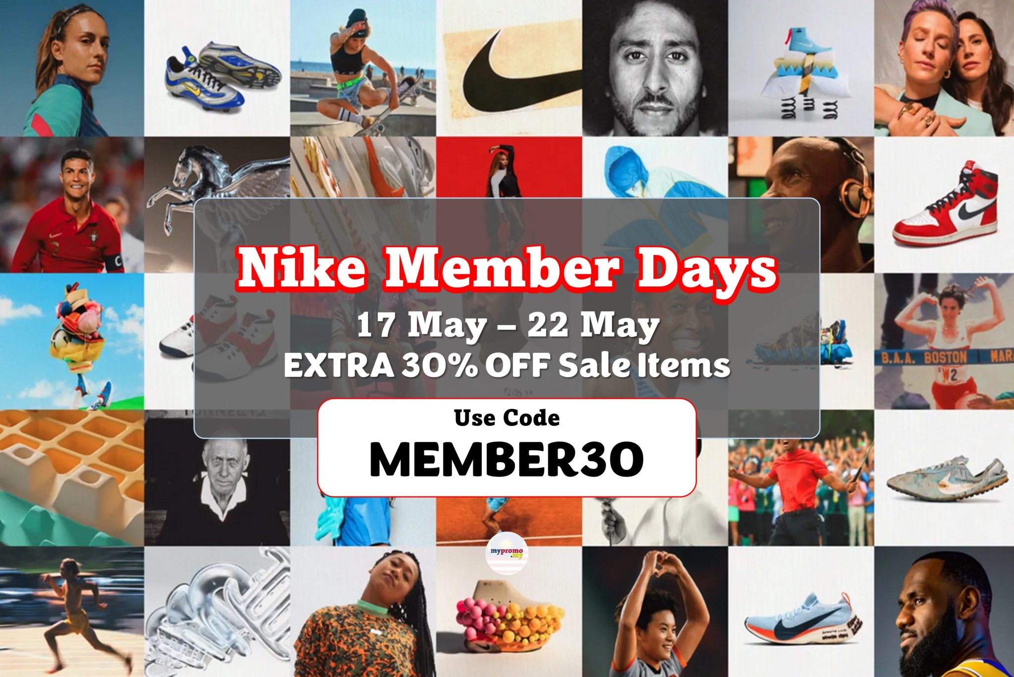 Nike Member Days Extra 30 Off with Code April 2025 mypromo.my