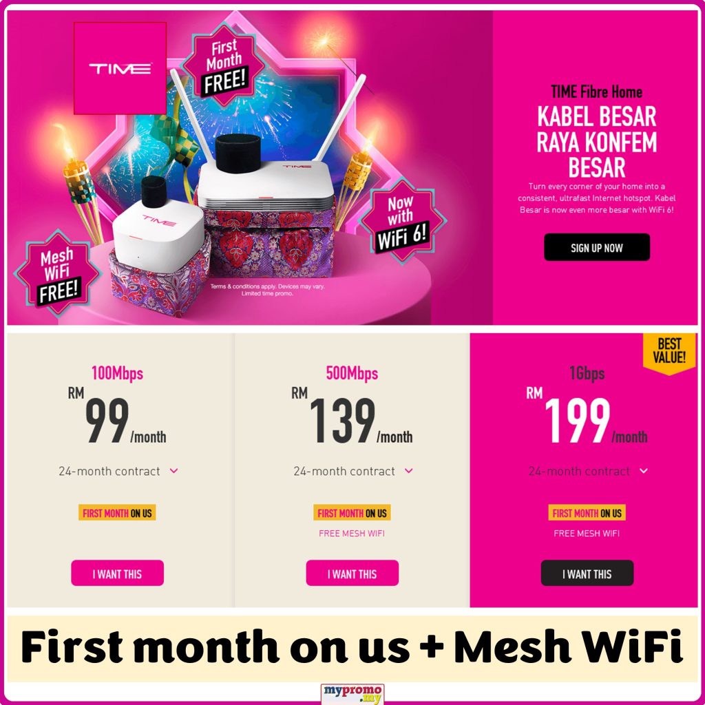 TIME Internet - Kabel Besar Promotion