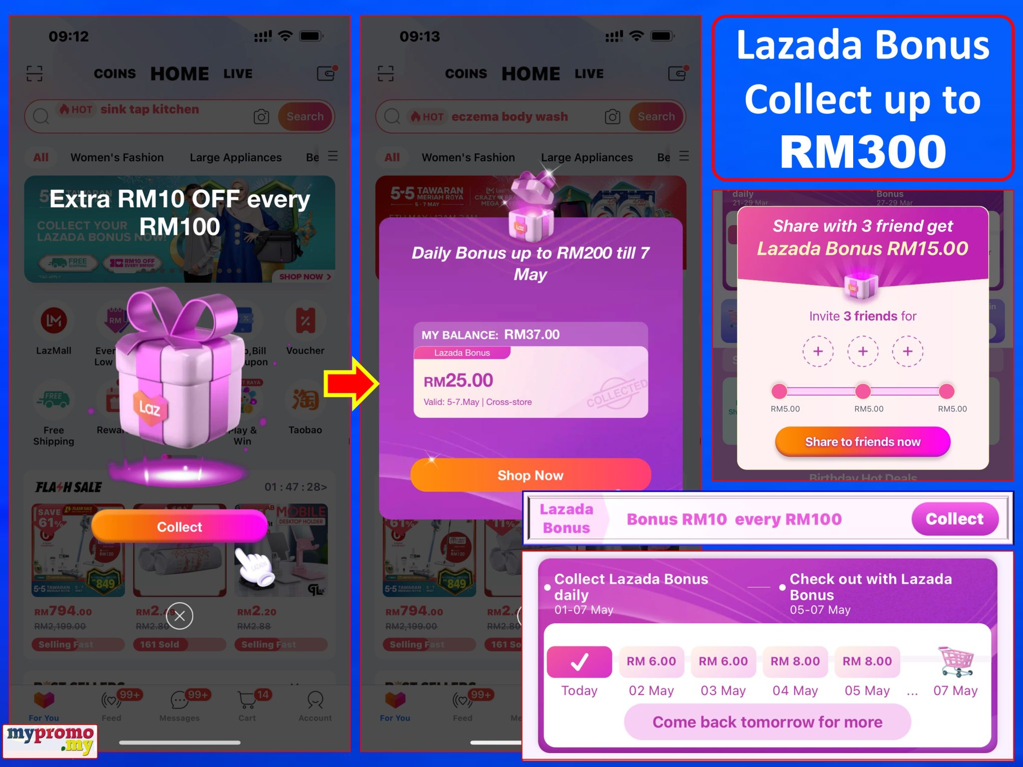 Lazada Bonus for 5.5 Raya Sale - mypromo.my