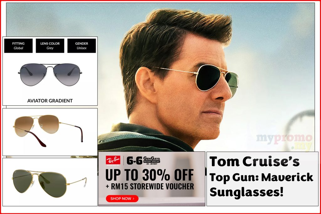 Tom Cruise's Top Gun: Maverick Ray-Ban Sunglasses | April 2023 