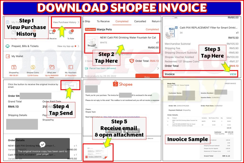 How to Download Invoice from Shopee