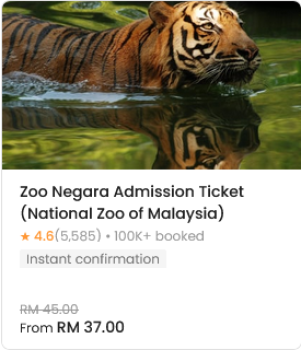 Zoo Negara Admission Ticket (National Zoo of Malaysia) Klook | March 2023  