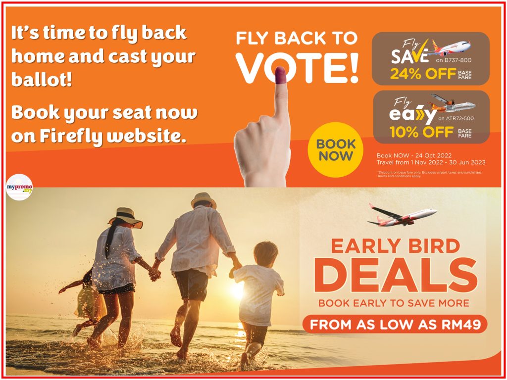 FireFly x Fly Back to Vote for GE15 Offer!