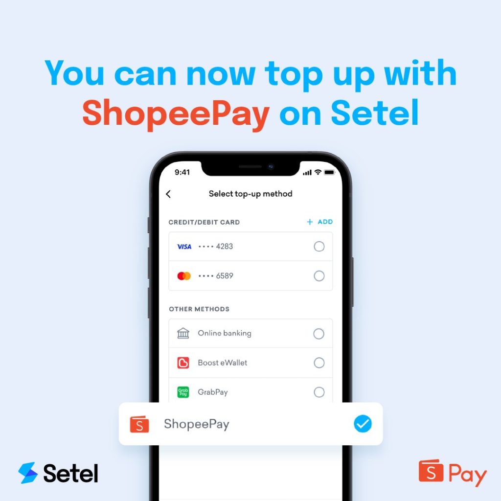 Setel – You can now top up with ShopeePay