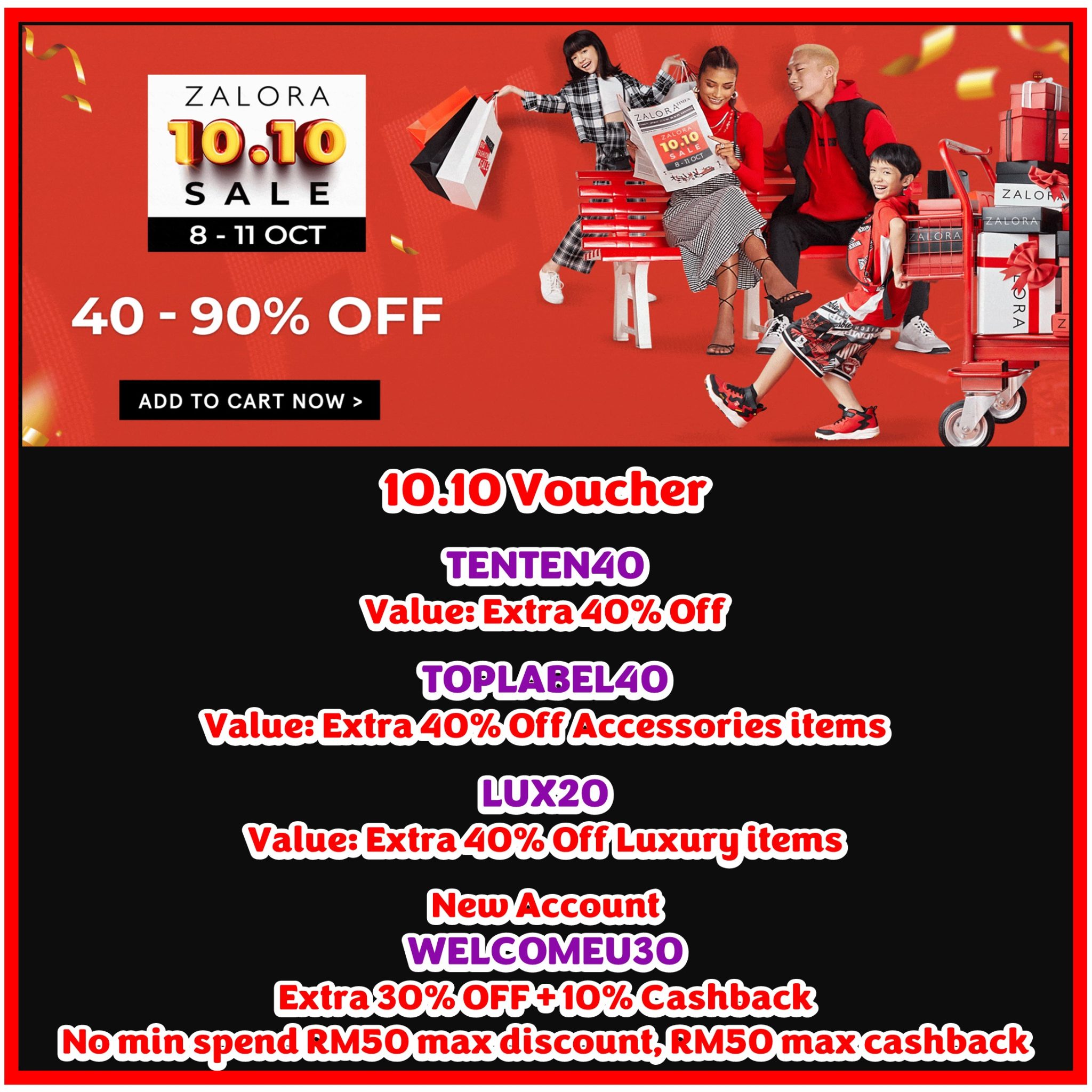Zalora 10.10 Sale x Exclusive Promo Codes - …
