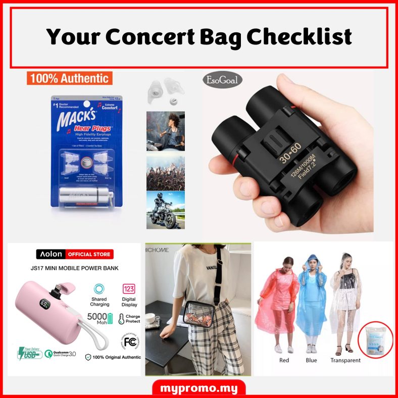 Concert Essentials Checklist, What to Bring to a Concert - mypromo.my