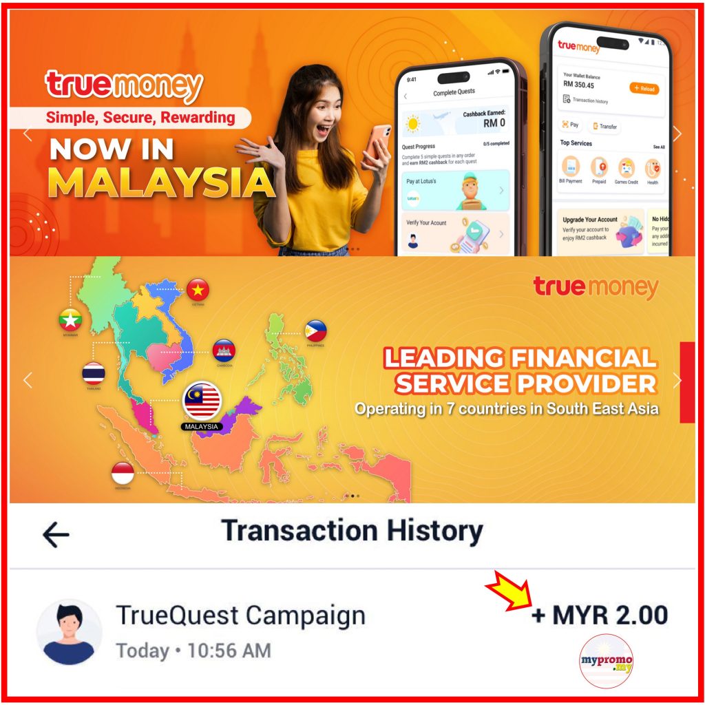 How to Register TrueMoney and Get RM2 Reward