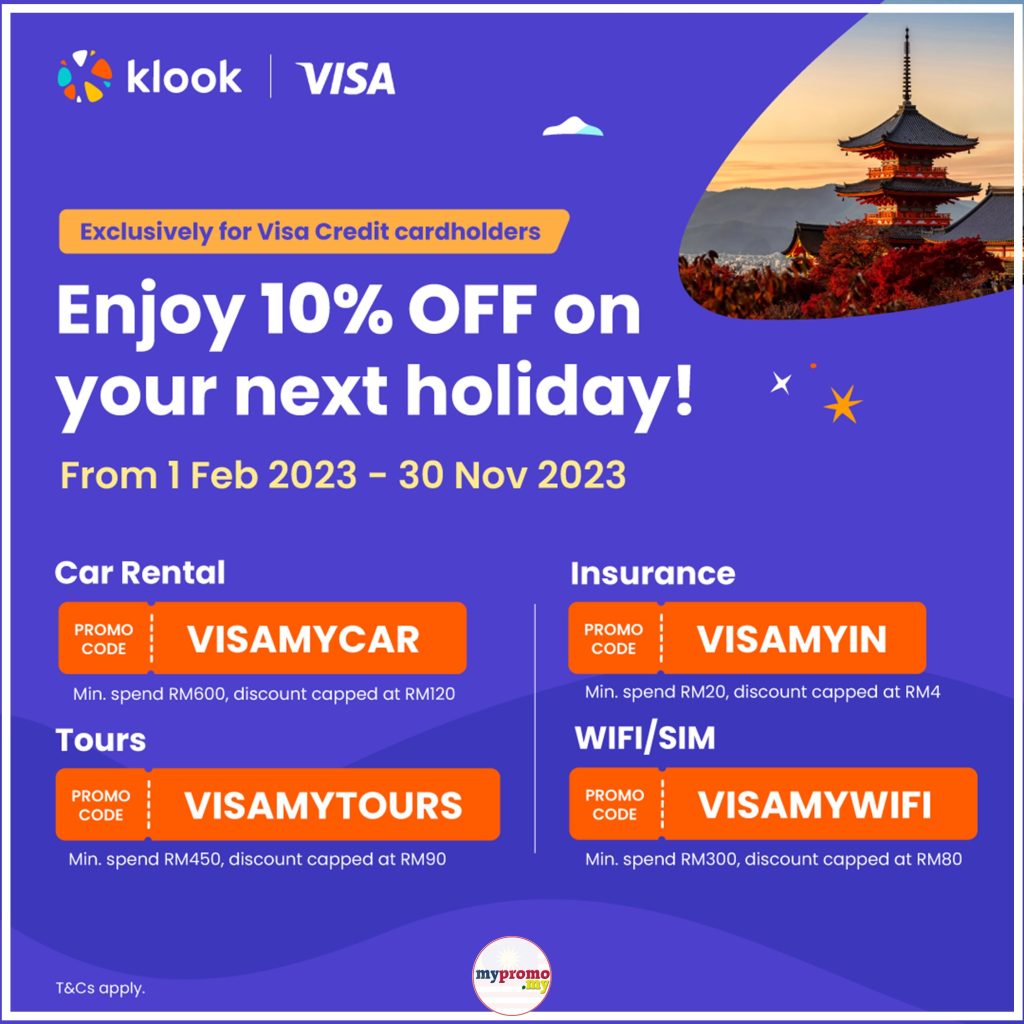 Klook x Visa Card Promotion mypromo.my