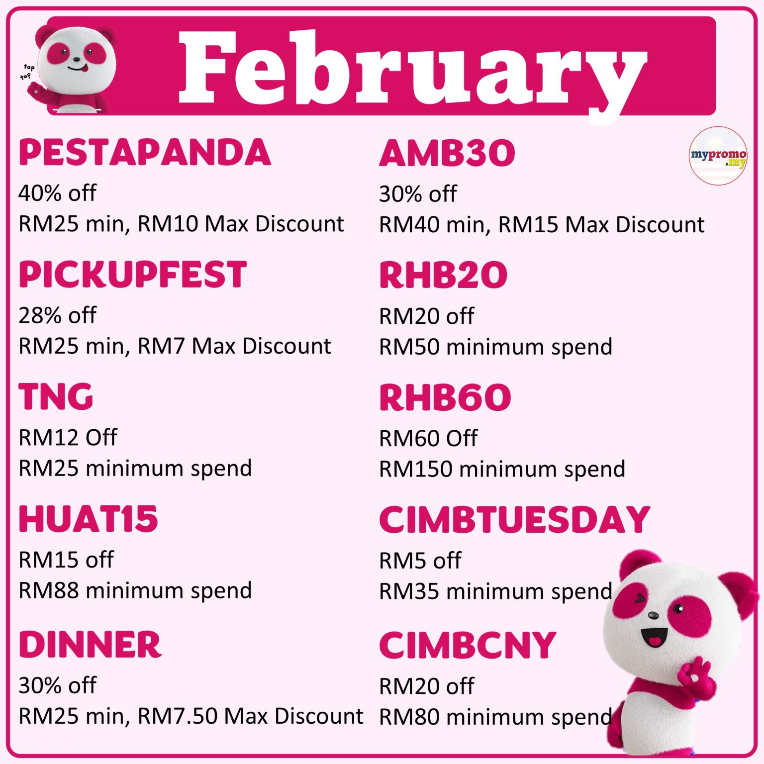 foodpanda List of Promo/Voucher Codes for February 2023 mypromo.my