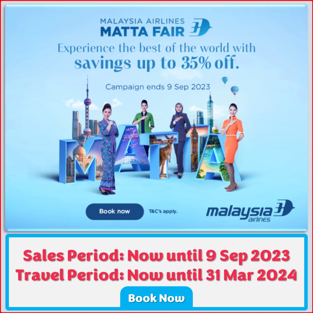 Malaysia Airlines MATTA Fair September 2023 Up To 35% Off
