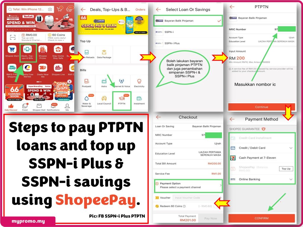 Jimat Lebih dengan Bayaran PTPTN Melalui Shopee!