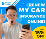 PolicyStreet: Renew Car Insurance Online Today – Enjoy up to 15% + Freedelivery for Roadtax