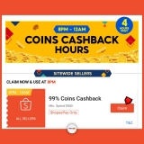 Shopee 9.9 – 99% Coins Cashback 8pm