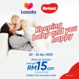 TNG eWallet x Huggies Promotion RM15 off in LAZADA